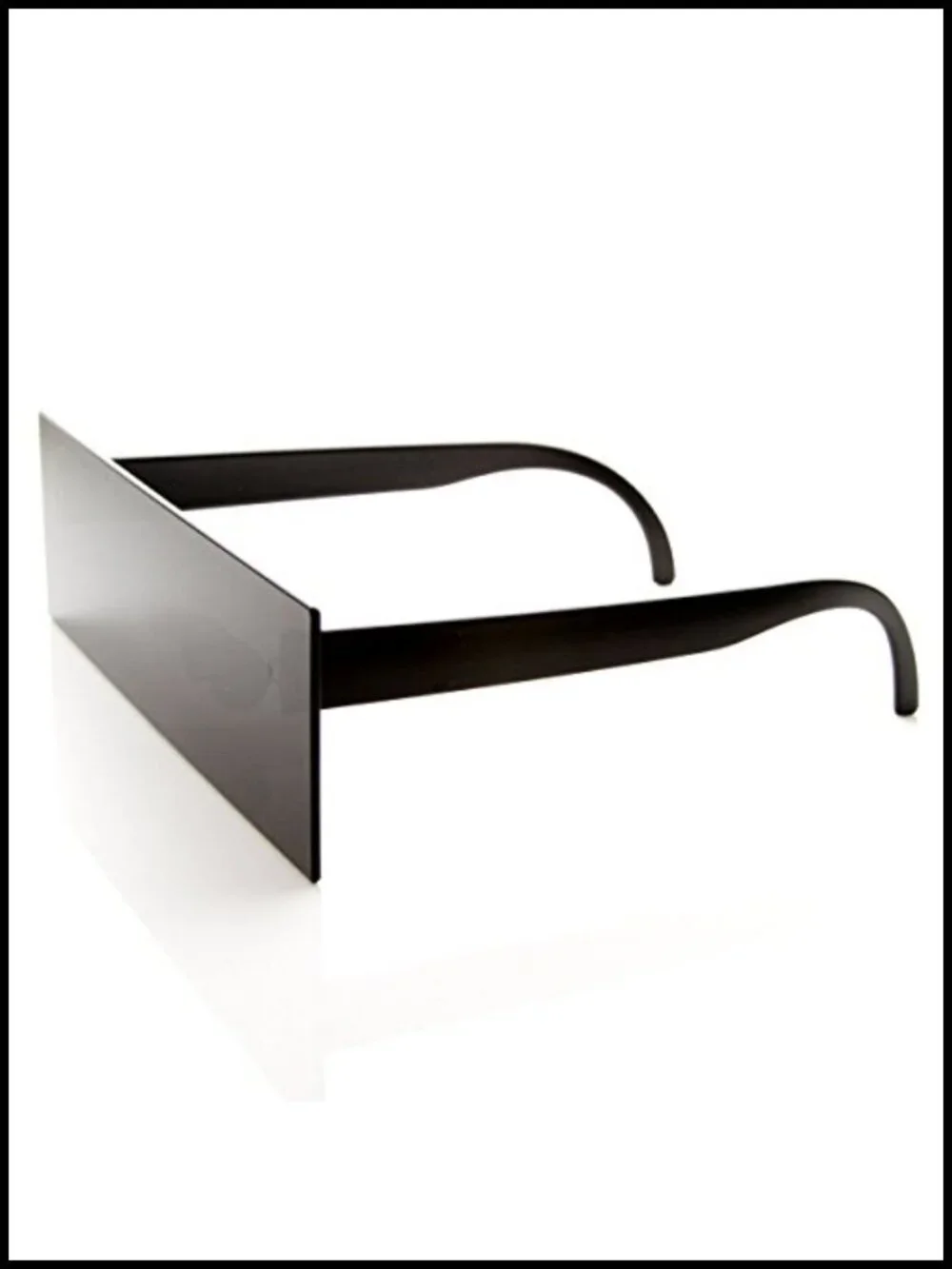 Novelty One-Piece Black Bar Censorship Sunglasses Acetate Polycarbonate